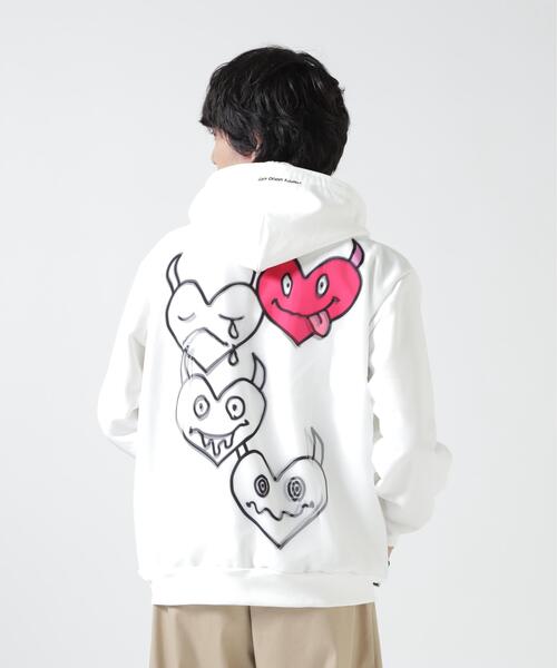 TRIPPY ART(トリッピーアート)の「TRIPPY ART(トリッピーアート)ONI HERTS 3D ZIP SWEAT PARKA(パーカー・メンズ・ホワイト・S/L/M)」の1枚目の写真