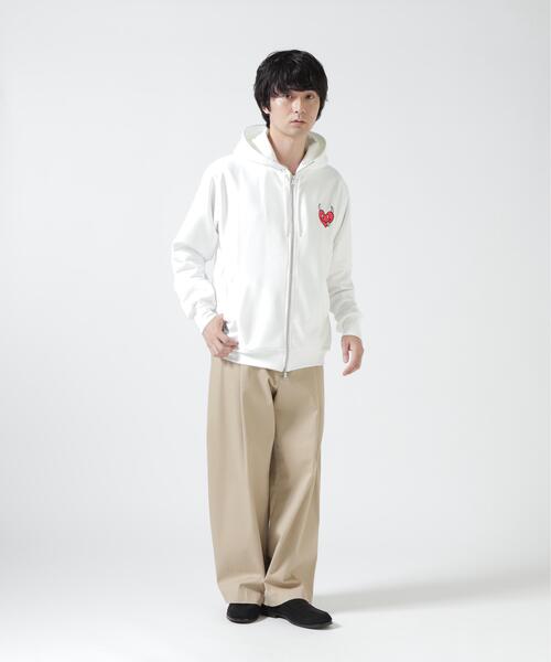 TRIPPY ART(トリッピーアート)の「TRIPPY ART(トリッピーアート)ONI HERTS 3D ZIP SWEAT PARKA(パーカー・メンズ・ホワイト・S/L/M)」の4枚目の写真