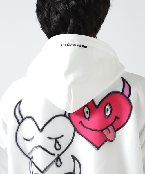 TRIPPY ART(トリッピーアート)の「TRIPPY ART(トリッピーアート)ONI HERTS 3D ZIP SWEAT PARKA(パーカー・メンズ・ホワイト・S/L/M)」の11枚目の写真
