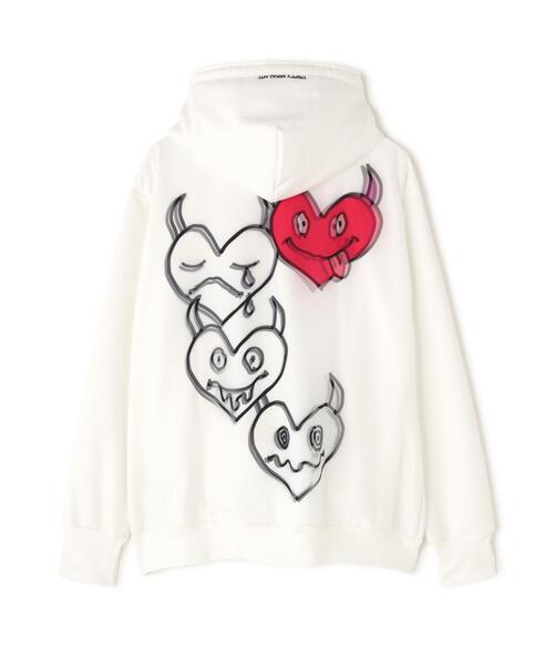 TRIPPY ART(トリッピーアート)の「TRIPPY ART(トリッピーアート)ONI HERTS 3D ZIP SWEAT PARKA(パーカー・メンズ・ホワイト・S/L/M)」の13枚目の写真
