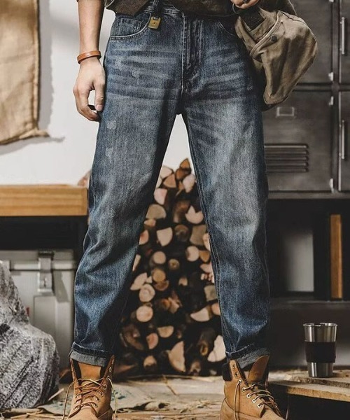 DOUBLE STEAL(ダブルスティール)の「DSヴィンテージテーパードデニム(デニムパンツ・メンズ・ブルー・SMALL/MEDIUM/LARGE/X-LARGE)」の2枚目の写真