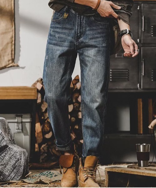 DOUBLE STEAL(ダブルスティール)の「DSヴィンテージテーパードデニム(デニムパンツ・メンズ・ブルー・SMALL/MEDIUM/LARGE/X-LARGE)」の4枚目の写真