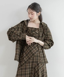 マルチWAY モノグラム刺繍オーバーサイズシャツ