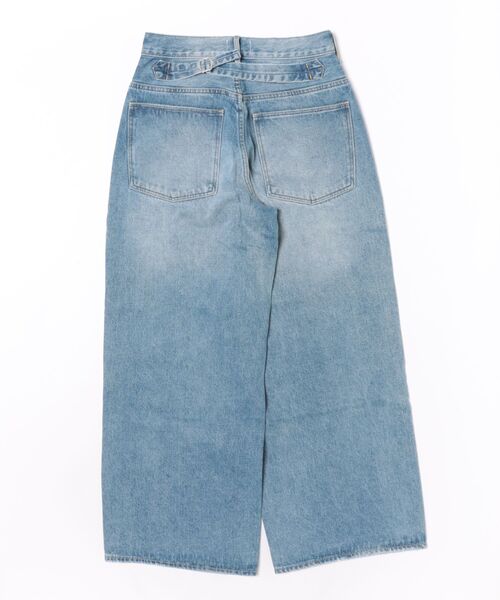 Re Fiina(フィーナ)の「バックベルトワイドパンツ(デニムパンツ・レディース・インディゴブルー・M/L)」の2枚目の写真