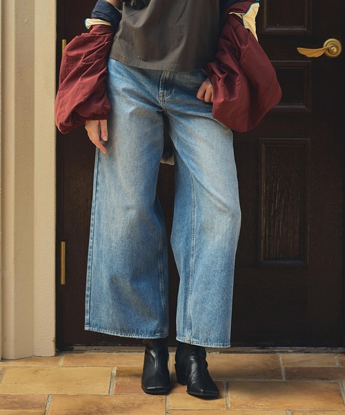 Re Fiina(フィーナ)の「バックベルトワイドパンツ(デニムパンツ・レディース・インディゴブルー・M/L)」の18枚目の写真