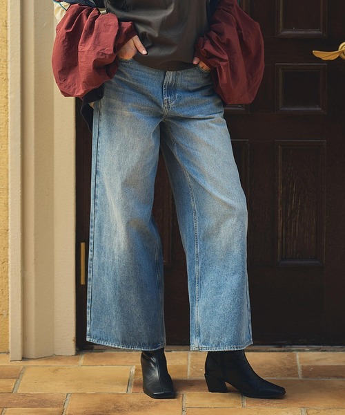 Re Fiina(フィーナ)の「バックベルトワイドパンツ(デニムパンツ・レディース・インディゴブルー・M/L)」の19枚目の写真