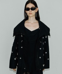 JOSE MOON | COTTON 2WAY BLOUSON with BIJOU/コットン2WAYブルゾンwithビジュー(その他アウター)