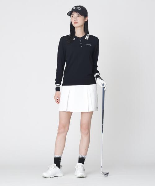 PING(ピン)の「【PING APPAREL】スキッパーニットプルオーバー (LADIES)(ニット/セーター・レディース・ホワイト/ブラック/ベージュ・M/L/S)」の5枚目の写真