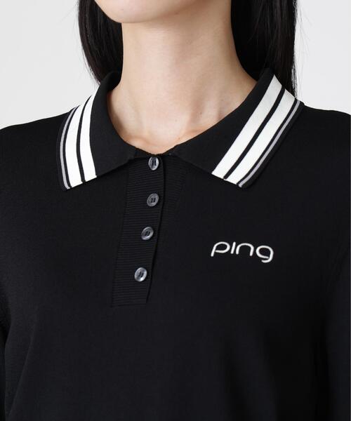 PING(ピン)の「【PING APPAREL】スキッパーニットプルオーバー (LADIES)(ニット/セーター・レディース・ホワイト/ブラック/ベージュ・M/L/S)」の8枚目の写真