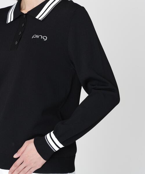 PING(ピン)の「【PING APPAREL】スキッパーニットプルオーバー (LADIES)(ニット/セーター・レディース・ホワイト/ブラック/ベージュ・M/L/S)」の9枚目の写真