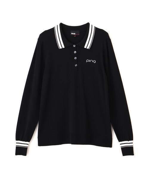 PING(ピン)の「【PING APPAREL】スキッパーニットプルオーバー (LADIES)(ニット/セーター・レディース・ホワイト/ブラック/ベージュ・M/L/S)」の11枚目の写真