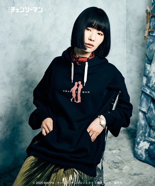 glamb(グラム)の「Makima & Denji Hoodie / マキマ&デンジ フーディ(パーカー・メンズ・ブラック/グレー・M/L/XL)」の9枚目の写真