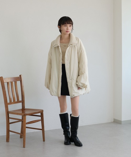 apres jour clair（アプレジュールクレア）の「【apres jour clair】バルーン中綿アウター（ブルゾン・レディース・モカ/アイボリー/ブラック/ブラウン・X-LARGE/フリー）」の16枚目の写真