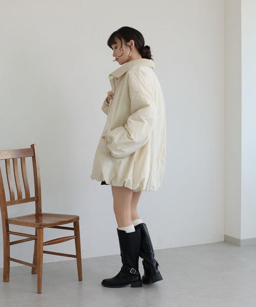 apres jour clair（アプレジュールクレア）の「【apres jour clair】バルーン中綿アウター（ブルゾン・レディース・モカ/アイボリー/ブラック/ブラウン・X-LARGE/フリー）」の20枚目の写真