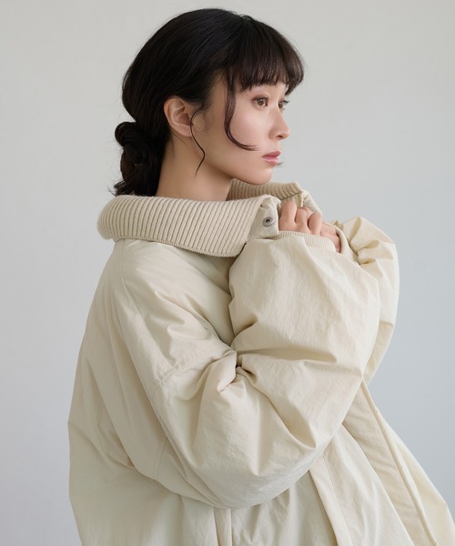 apres jour clair（アプレジュールクレア）の「【apres jour clair】バルーン中綿アウター（ブルゾン・レディース・モカ/アイボリー/ブラック/ブラウン・X-LARGE/フリー）」の11枚目の写真