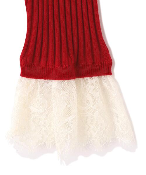 JILL by JILL STUART(ジルバイジルスチュアート)の「レースレイヤードリブニット(ニット/セーター・レディース・ブラック/グレー/レッド・FREE)」の20枚目の写真