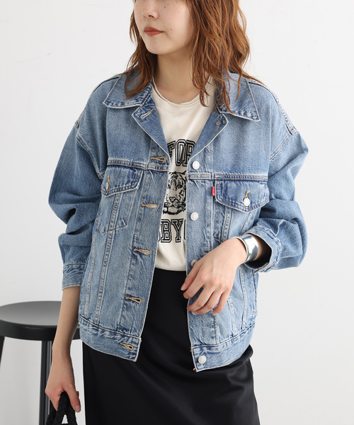 Levi's（リーバイス）の「LEVI'S/リーバイス WOMEN'S 90S TRUCKER トラッカージャケット（デニムジャケット・レディース・サックスブルー・SMALL）」の4枚目の写真