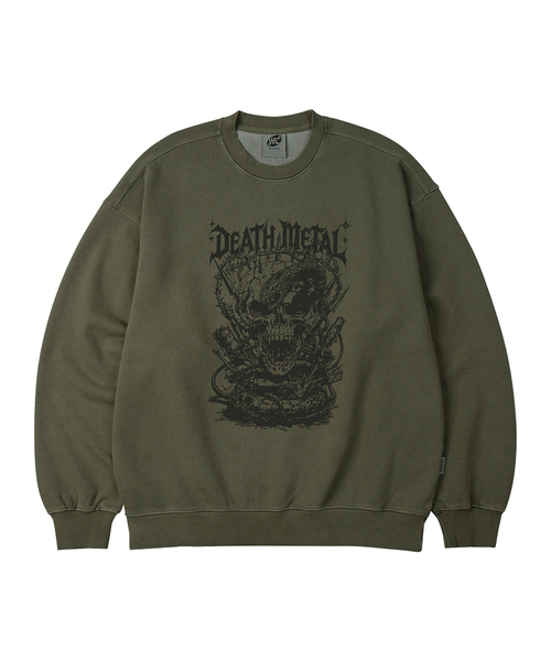 WILDROCK(ワイルドロック)の「メタルスカルピグメントオーバーサイズスウェット_5 COL(スウェット・メンズ・ライトグレー/ピンク/ブルー/ダークカーキ/チャコール・SMALL/MEDIUM/LARGE/X-SMALL)」の3枚目の写真