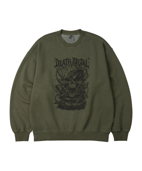 WILDROCK(ワイルドロック)の「メタルスカルピグメントオーバーサイズスウェット_5 COL(スウェット・メンズ・ライトグレー/ピンク/ブルー/ダークカーキ/チャコール・SMALL/MEDIUM/LARGE/X-SMALL)」の6枚目の写真