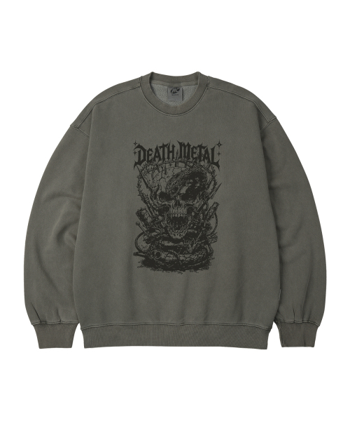 WILDROCK(ワイルドロック)の「メタルスカルピグメントオーバーサイズスウェット_5 COL(スウェット・メンズ・ライトグレー/ピンク/ブルー/ダークカーキ/チャコール・SMALL/MEDIUM/LARGE/X-SMALL)」の7枚目の写真