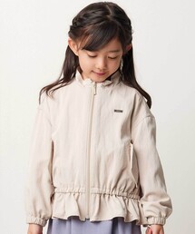 BeBe（ベベ）の「ワッシャーツイルフリルハイネックブルゾン(90~150cm)（ナイロンジャケット）」