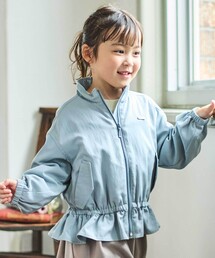 BeBe（ベベ）の「ワッシャーツイルフリルハイネックブルゾン(90~150cm)（ブルゾン）」