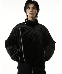 MUU STUDIO(���[�X�^�W�I)�́yMUU STUDIO�zCrushed Velour Padded Blouson / �N���b�V���x���A���ȃu���]��(�_�E���W���P�b�g/�R�[�g)