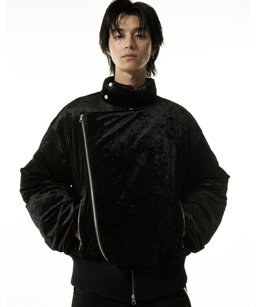MUU STUDIO】Crushed Velour Padded Blouson / クラッシュベロア中綿