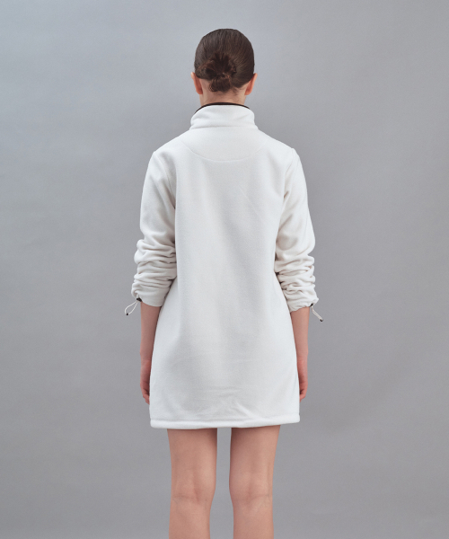 Rest&Recreation（レストアンドレクリエーション）の「FLEECE HALF ZIP-UP DRESS - IVORY（ワンピース・レディース・その他・MEDIUM/SMALL）」の2枚目の写真