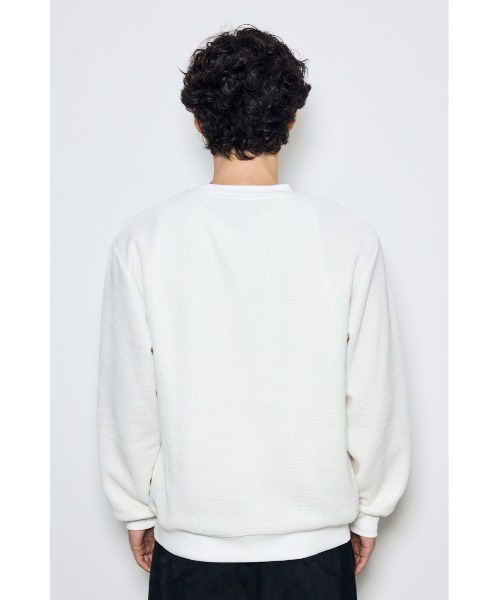 AZUL by moussy(アズールバイマウジー)の「モールカットソー長袖トップス 秋服 冬服 春服 スウェット トレーナー プルオーバー 無地(Tシャツ/カットソー・メンズ・グレー/ブラック/ホワイト・MEDIUM/LARGE)」の11枚目の写真