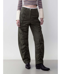 レースシャーリングカーブドパンツ(khaki)
