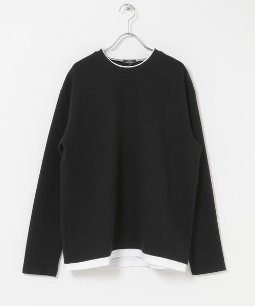 ITEMS URBANRESEARCH(アイテムズ アーバンリサーチ)の「フェイクレイヤードジオメジャカードトップス(Tシャツ/カットソー・メンズ・ブラック/モカ/グレー・LARGE/MEDIUM)」の11枚目の写真