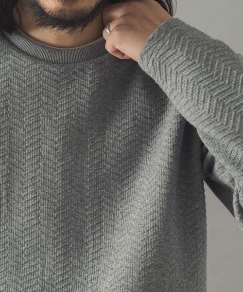 ITEMS URBANRESEARCH(アイテムズ アーバンリサーチ)の「フェイクレイヤードジオメジャカードトップス(Tシャツ/カットソー・メンズ・ブラック/モカ/グレー・LARGE/MEDIUM)」の13枚目の写真