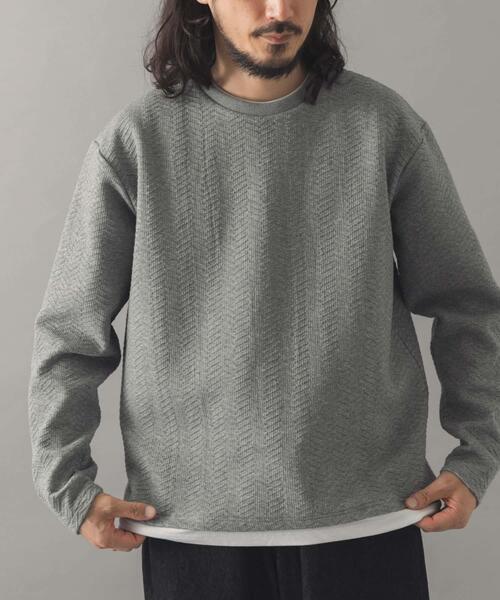 ITEMS URBANRESEARCH(アイテムズ アーバンリサーチ)の「フェイクレイヤードジオメジャカードトップス(Tシャツ/カットソー・メンズ・ブラック/モカ/グレー・LARGE/MEDIUM)」の18枚目の写真
