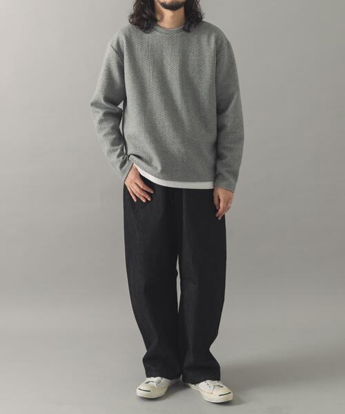 ITEMS URBANRESEARCH(アイテムズ アーバンリサーチ)の「フェイクレイヤードジオメジャカードトップス(Tシャツ/カットソー・メンズ・ブラック/モカ/グレー・LARGE/MEDIUM)」の20枚目の写真