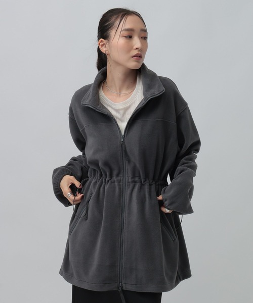 LEPSIM(レプシィム)の「機能付きフリースWZIPチュニック 1068718(Tシャツ/カットソー・レディース・ブラウン/ブラック/チャコールグレー・FREE)」の1枚目の写真