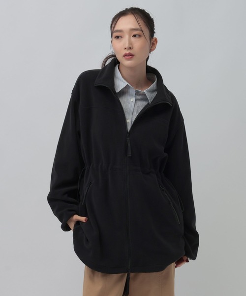 LEPSIM(レプシィム)の「機能付きフリースWZIPチュニック 1068718(Tシャツ/カットソー・レディース・ブラウン/ブラック/チャコールグレー・FREE)」の2枚目の写真