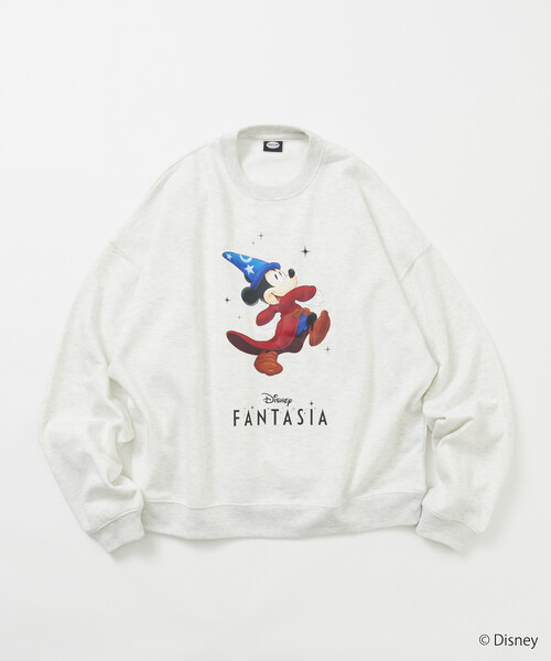 FREAK'S STORE(フリークスストア)の「【限定展開】ファンタジア / ミッキーマウス / 別注 ビックシルエット FANTASIA COLORED スウェット(スウェット・メンズ・グレー/チャコールグレー/ピンク/ネイビー・MEDIUM/LARGE/SMALL)」の2枚目の写真
