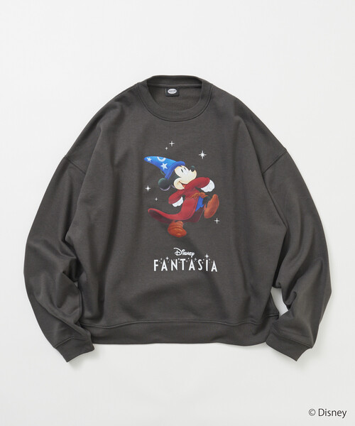 FREAK'S STORE(フリークスストア)の「【限定展開】ファンタジア / ミッキーマウス / 別注 ビックシルエット FANTASIA COLORED スウェット(スウェット・メンズ・グレー/チャコールグレー/ピンク/ネイビー・MEDIUM/LARGE/SMALL)」の5枚目の写真