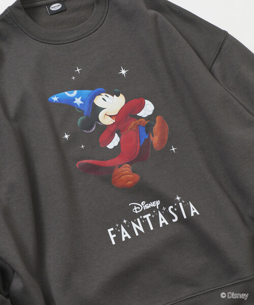 FREAK'S STORE(フリークスストア)の「【限定展開】ファンタジア / ミッキーマウス / 別注 ビックシルエット FANTASIA COLORED スウェット(スウェット・メンズ・グレー/チャコールグレー/ピンク/ネイビー・MEDIUM/LARGE/SMALL)」の7枚目の写真