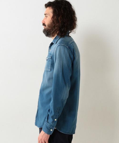 UNITED ARROWS（ユナイテッドアローズ）の「UAS コットン デニム クリンクル（シャツ/ブラウス・メンズ・ネイビー・SMALL/LARGE/MEDIUM/X-SMALL/X-LARGE/XX-LARGE）」の4枚目の写真