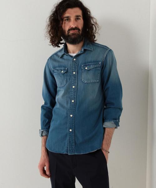 UNITED ARROWS（ユナイテッドアローズ）の「UAS コットン デニム クリンクル（シャツ/ブラウス・メンズ・ネイビー・SMALL/LARGE/MEDIUM/X-SMALL/X-LARGE/XX-LARGE）」の10枚目の写真