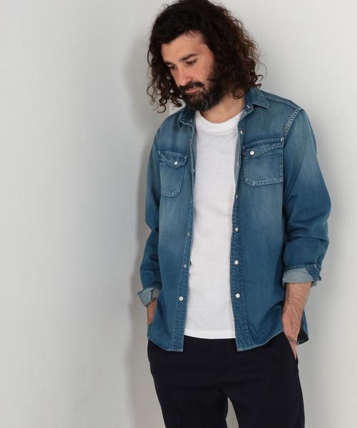 UNITED ARROWS（ユナイテッドアローズ）の「UAS コットン デニム クリンクル（シャツ/ブラウス・メンズ・ネイビー・SMALL/LARGE/MEDIUM/X-SMALL/X-LARGE/XX-LARGE）」の11枚目の写真