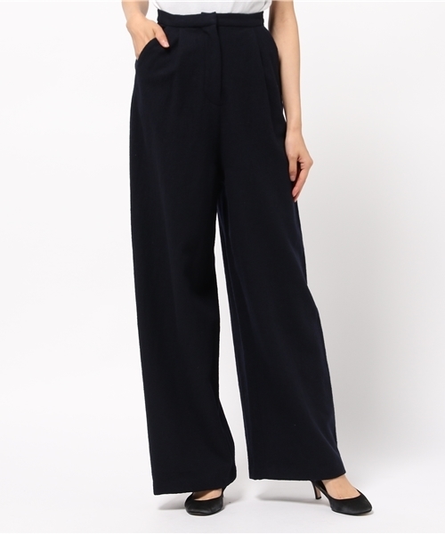muller of yoshiokubo(ミュラーオブヨシオクボ)の「【muller of yoshiokubo】Wool wide pants/ウールワイドパンツ(その他パンツ・レディース・グレー/ネイビー・36/38)」の2枚目の写真