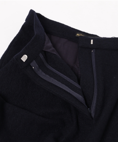muller of yoshiokubo(ミュラーオブヨシオクボ)の「【muller of yoshiokubo】Wool wide pants/ウールワイドパンツ(その他パンツ・レディース・グレー/ネイビー・36/38)」の5枚目の写真