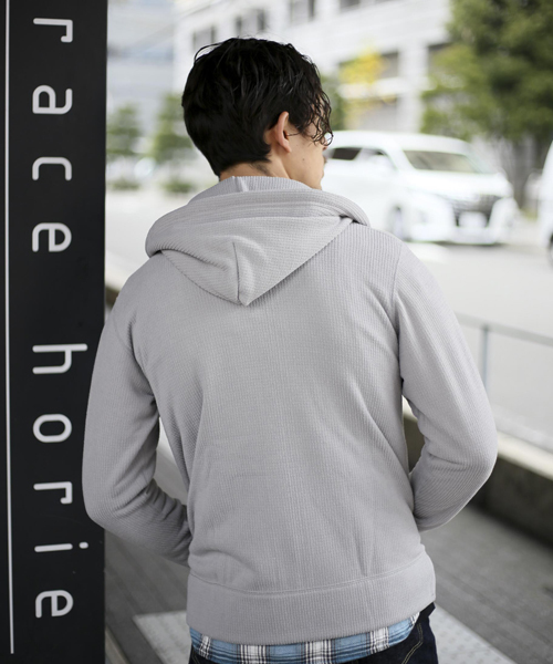 Denime（ドゥニーム）の「サーマルフリースジップパーカー（パーカー・メンズ・グレー/ネイビー/ホワイト・LARGE/X-LARGE/MEDIUM）」の5枚目の写真