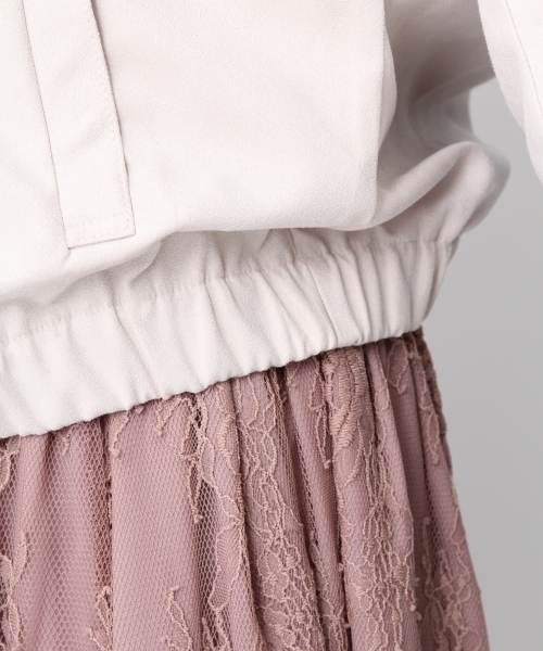 Andemiu（アンデミュウ）の「スウェードルックブルゾン748993（ブルゾン・レディース・アイボリー/キャメル・SMALL/MEDIUM）」の10枚目の写真