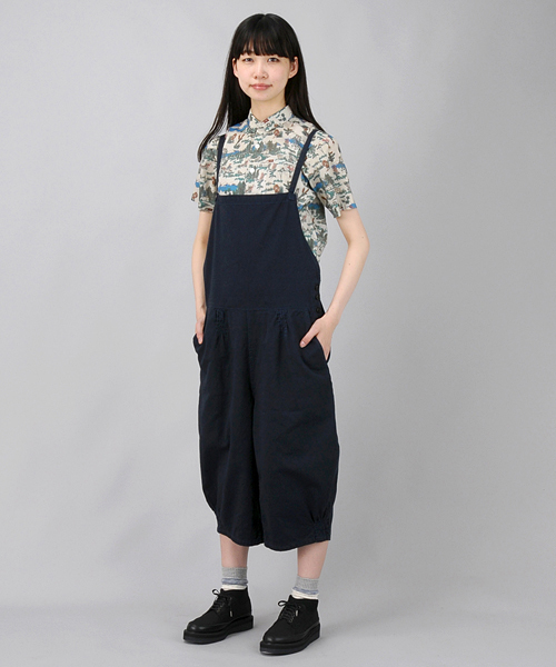 Ne-net（ネネット）の「チノコンビ（つなぎ/オールインワン・レディース・オフホワイト/ネイビー/カーキ・02/03）」の3枚目の写真