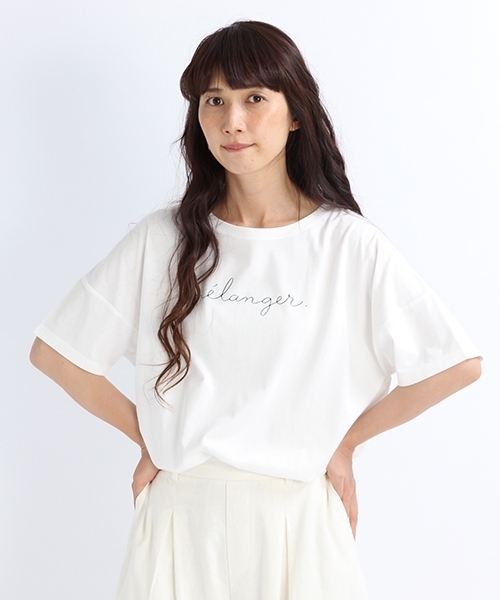 studio CLIP（スタディオクリップ）の「手書きロゴプリントTシャツ（Tシャツ/カットソー・レディース・オフホワイト/ブラック/レッド・LARGE/MEDIUM）」の2枚目の写真