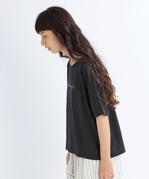 studio CLIP（スタディオクリップ）の「手書きロゴプリントTシャツ（Tシャツ/カットソー・レディース・オフホワイト/ブラック/レッド・LARGE/MEDIUM）」の10枚目の写真